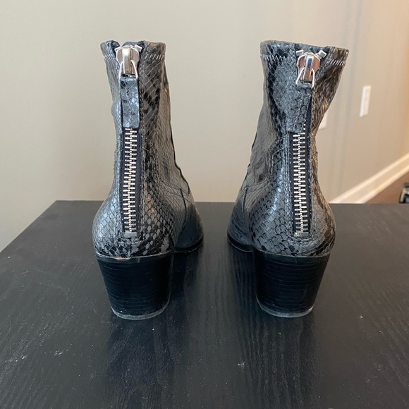 Dolce Vita Grey & Black Snake Skin Ankle Boot - Picture 4 of 4